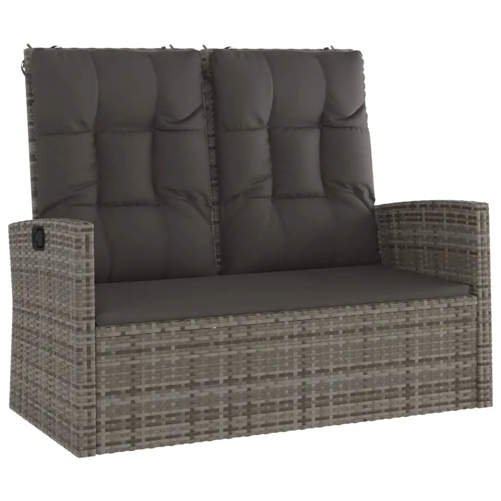 4 Piece Garden Lounge Set Outdoor Furniture with Cushions Grey Poly Rattan Patio