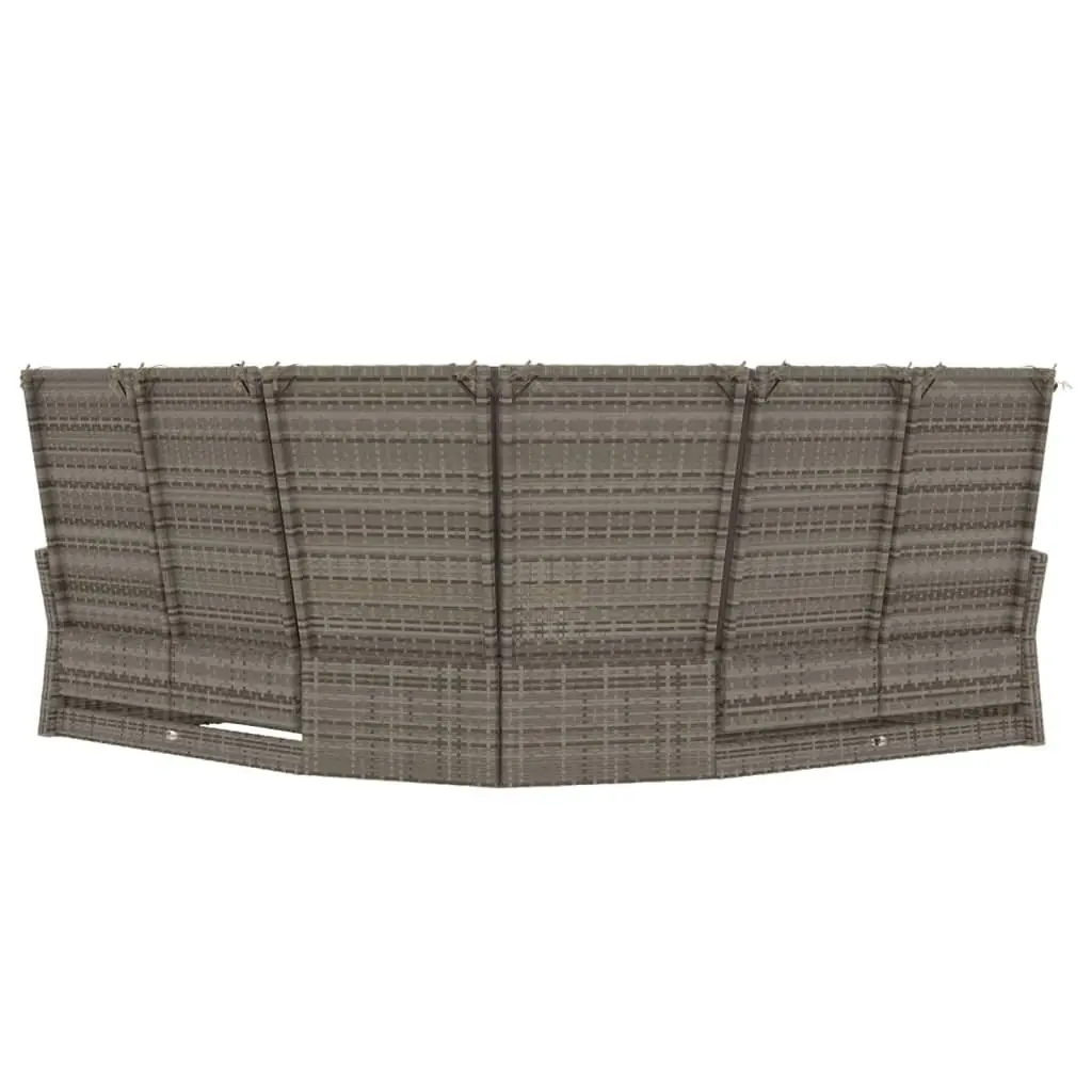 Reclining Corner Sofa with Cushions Grey Poly Rattan Outdoor Garden Seating