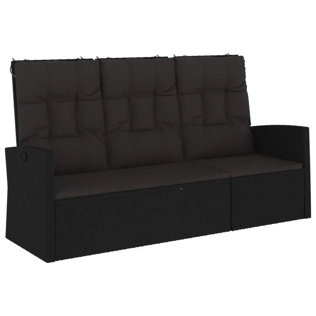 Outdoor Reclining Garden Bench with Cushions