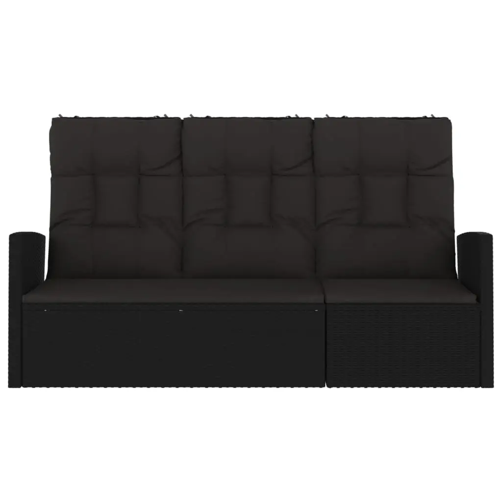 Outdoor Reclining Garden Bench with Cushions