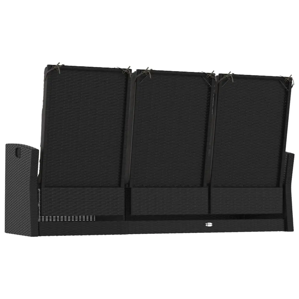 Outdoor Reclining Garden Bench with Cushions