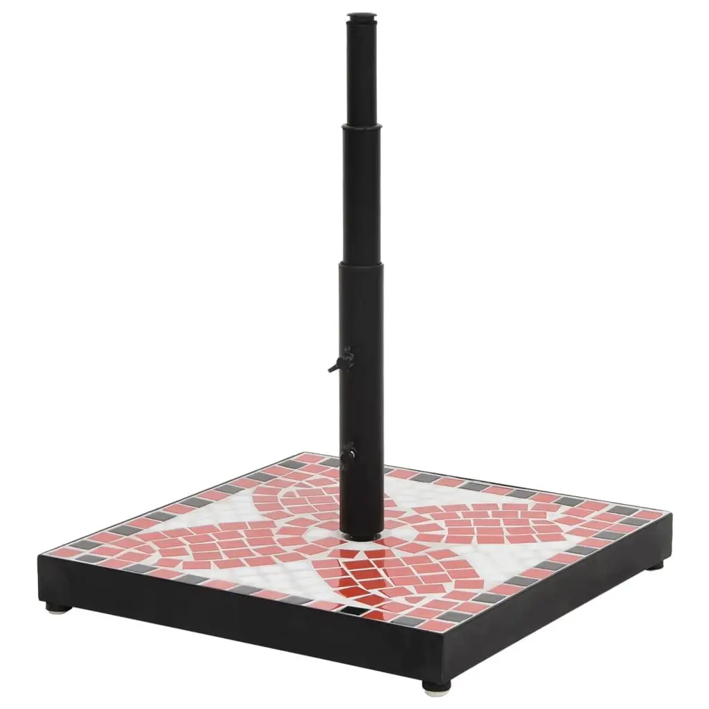 Parasol Base Square Outdoor Umbrella Stand Patio Garden Weighted Terracotta