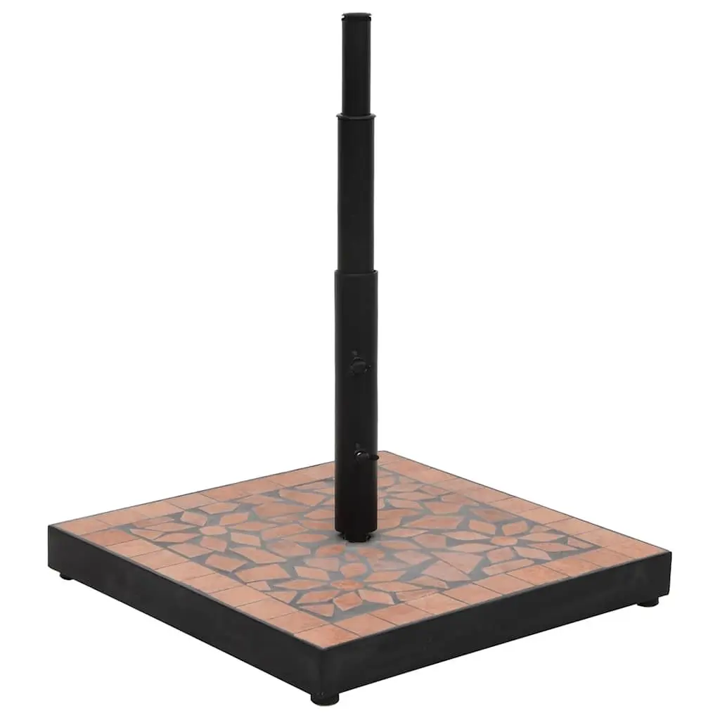Parasol Base Square Brown Outdoor Umbrella Stand
