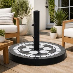 Reliable Black Round Parasol Base for Outdoor Enjoyment