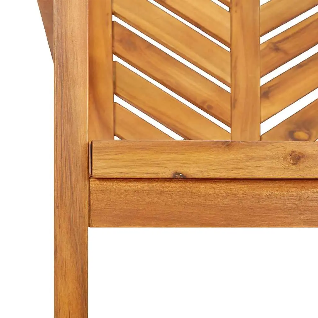 Outdoor Dining Chairs 3 Piece Garden Seating Solid Wood Acacia Brown Armrest