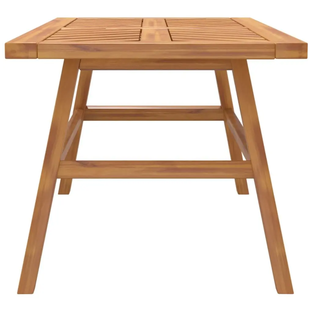 Solid Acacia Coffee Table with Fishbone Pattern