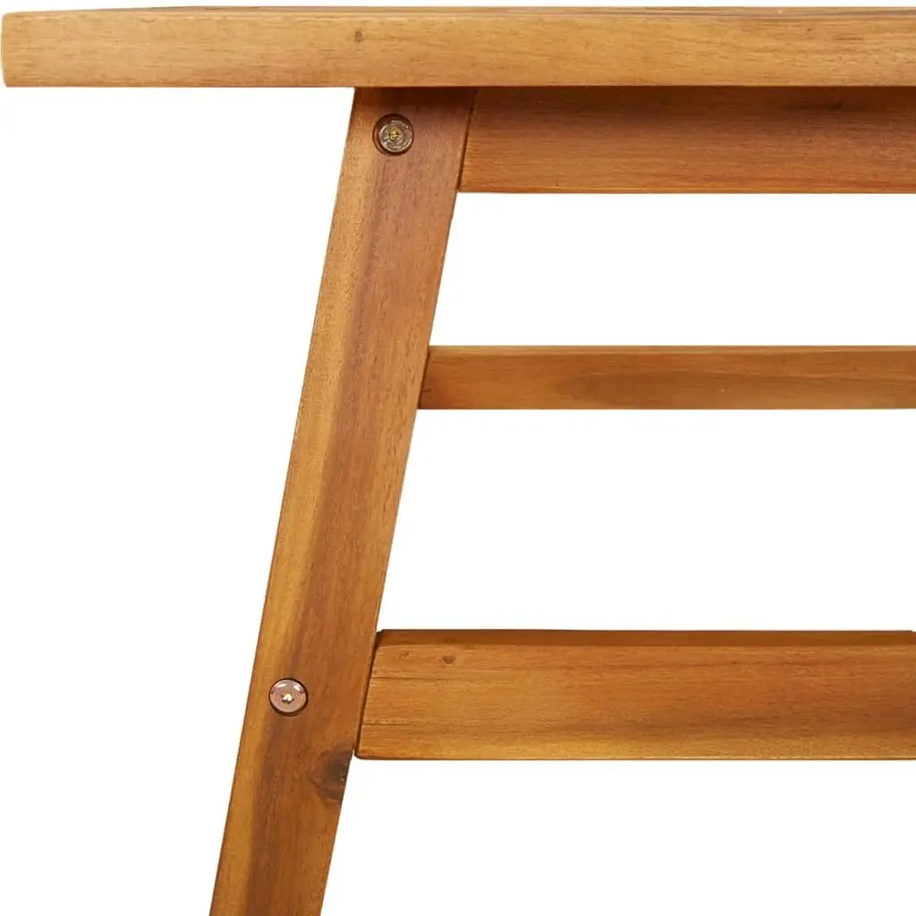 Solid Acacia Coffee Table with Fishbone Pattern
