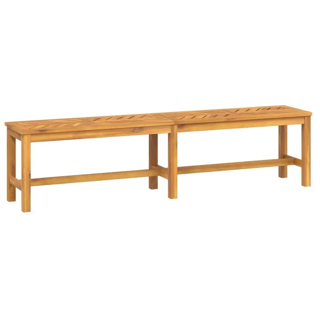 Garden Bench 180cm Outdoor Seating Wooden Slat Design Brown Patio Furniture