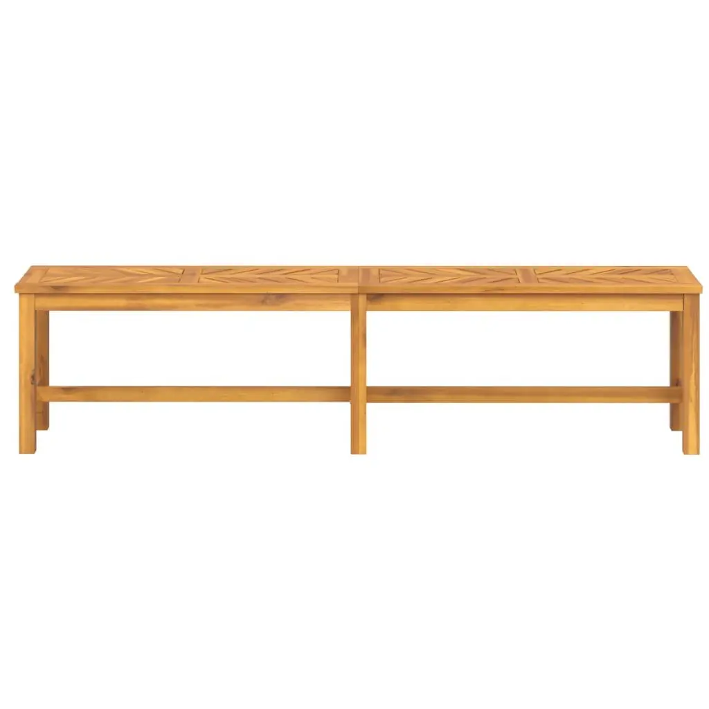 Garden Bench 180cm Outdoor Seating Wooden Slat Design Brown Patio Furniture