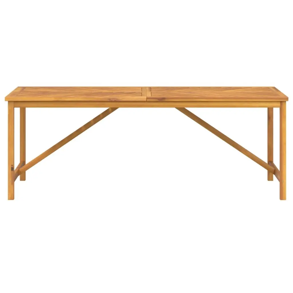 Garden Dining Table Outdoor Entertaining 200x90x74cm Solid Wood Acacia Brown