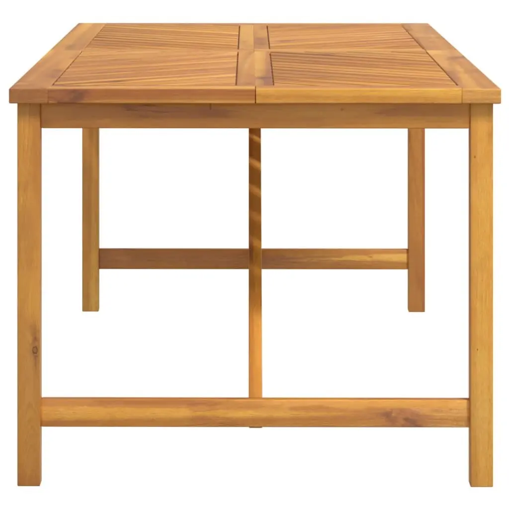 Garden Dining Table Outdoor Entertaining 200x90x74cm Solid Wood Acacia Brown