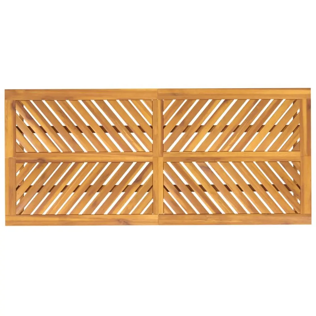 Garden Dining Table Outdoor Entertaining 200x90x74cm Solid Wood Acacia Brown