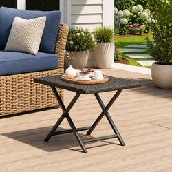 Reliable Black Folding Outdoor Table 45x35x32 cm