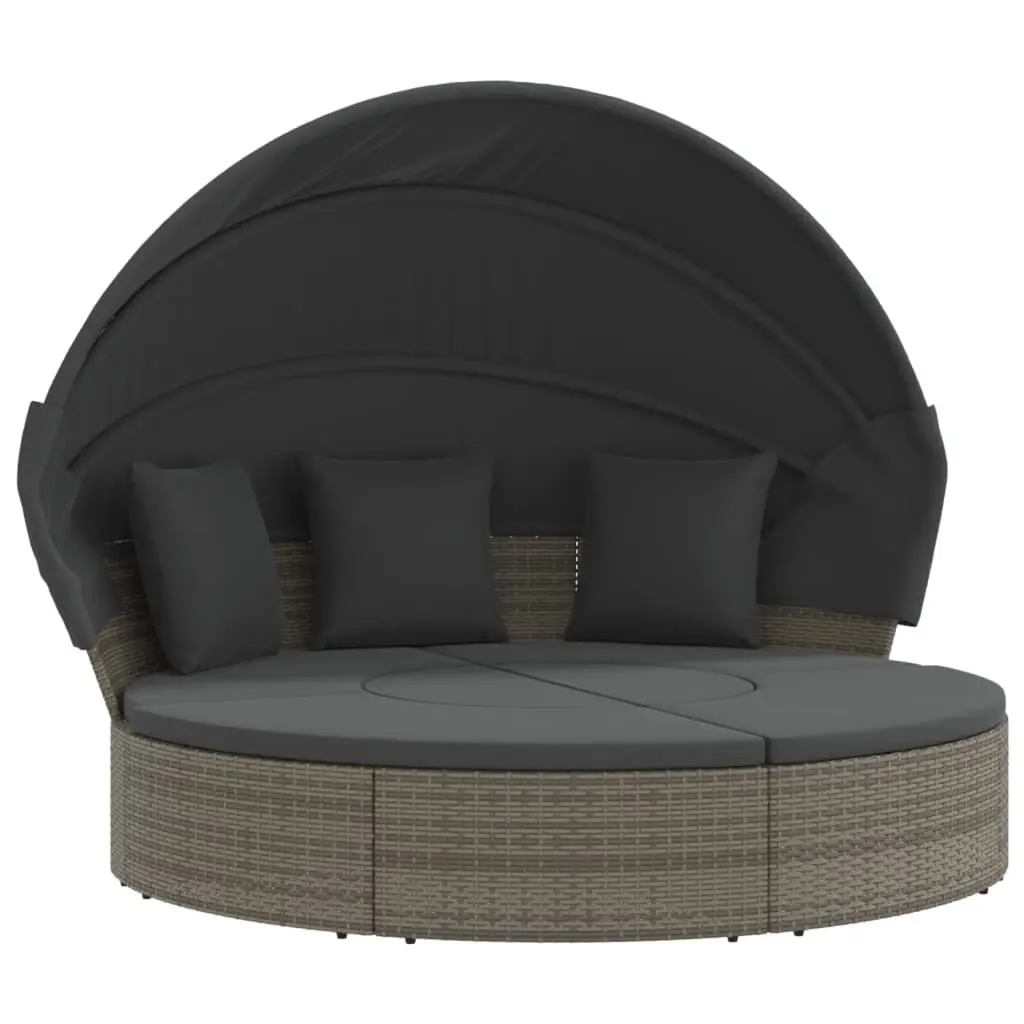 Outdoor Lounge Bed with Canopy