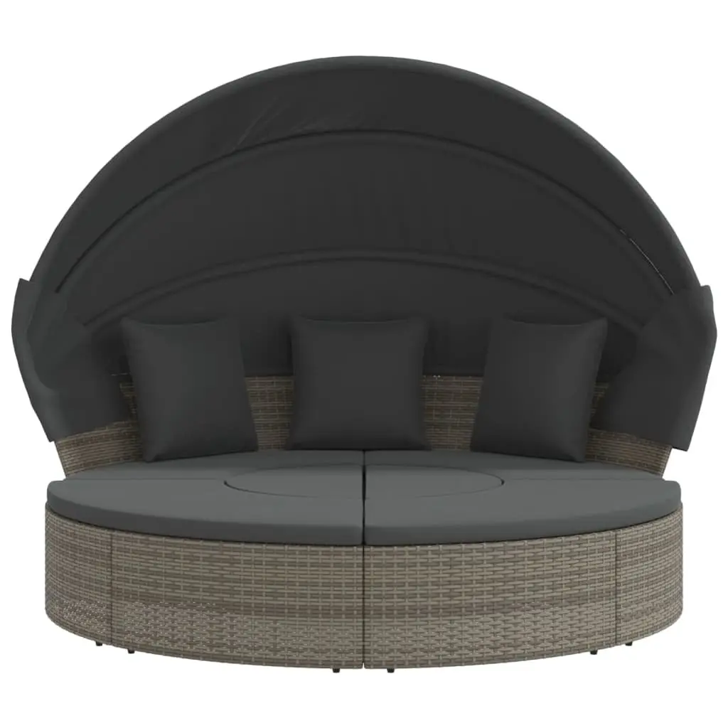 Outdoor Lounge Bed with Canopy
