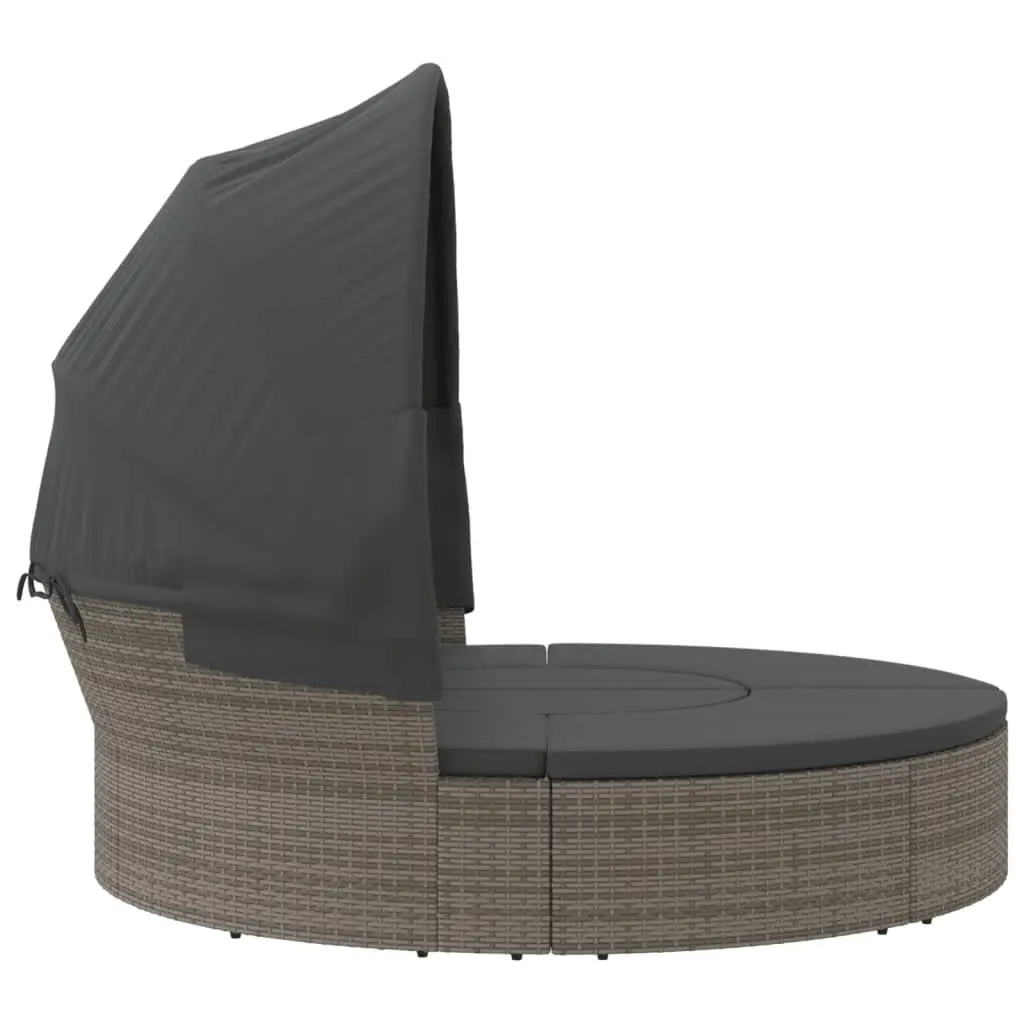 Outdoor Lounge Bed with Canopy