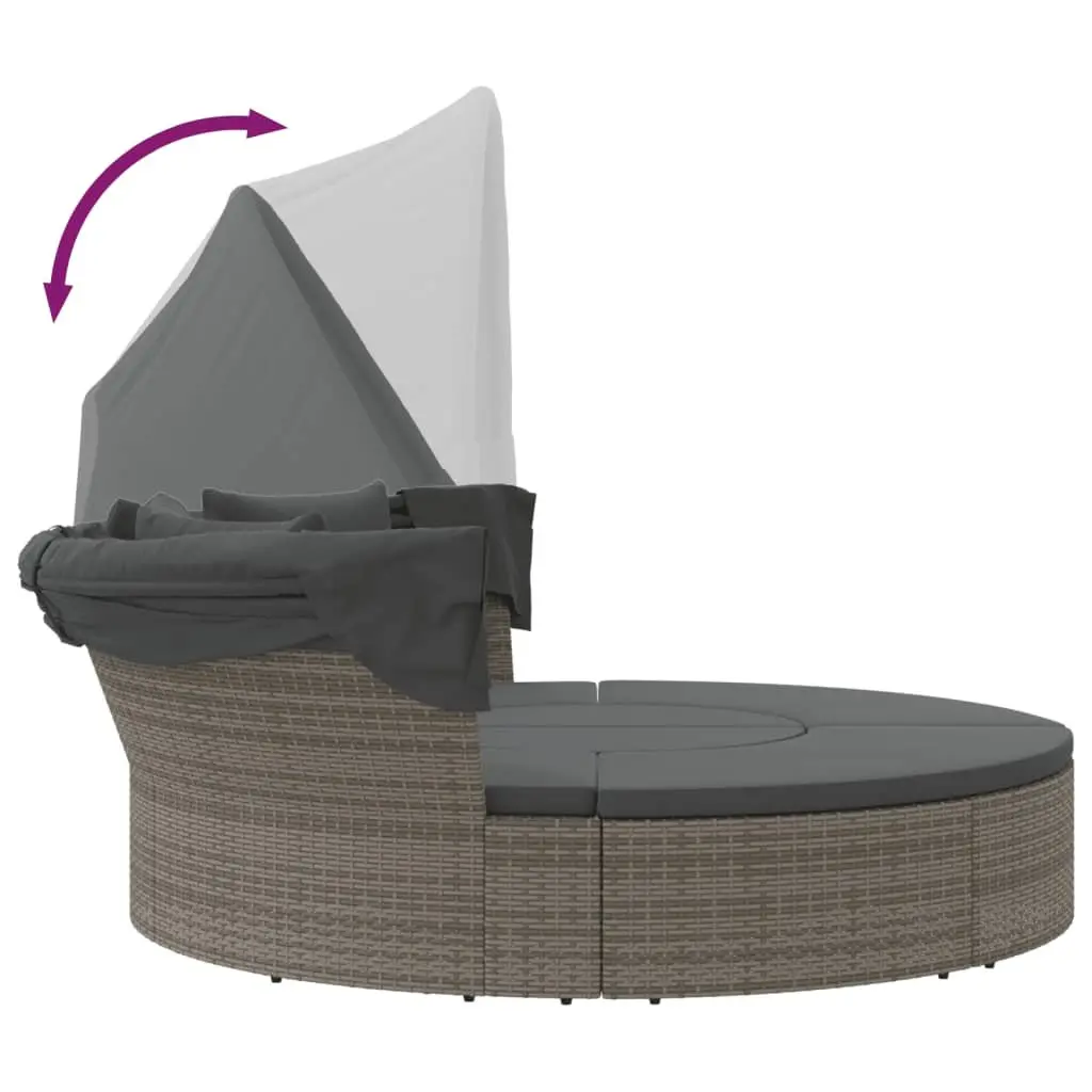 Outdoor Lounge Bed with Canopy