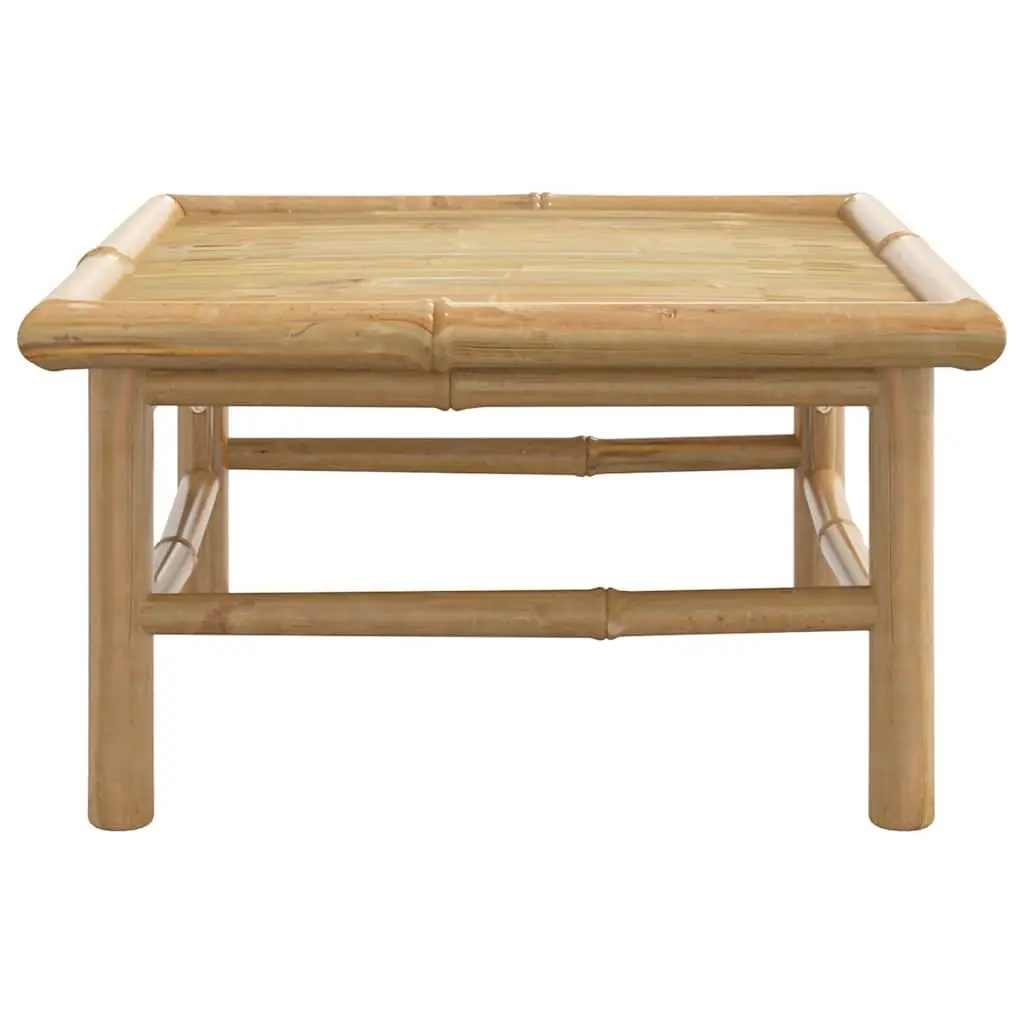 Bamboo Garden Table Outdoor Use 65x55x30cm Brown Patio Furniture