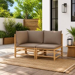Comfortable and Durable Bamboo Outdoor Lounge Set