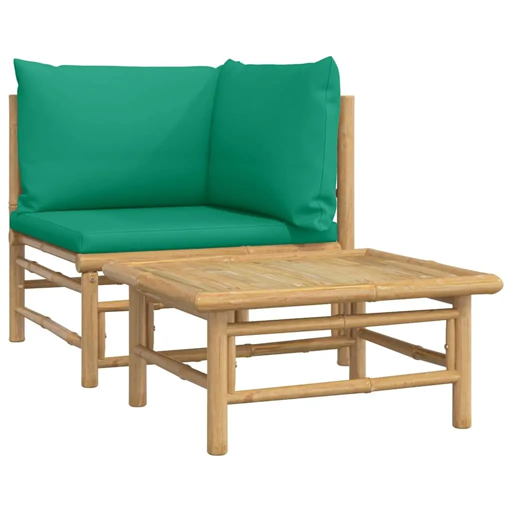 Outdoor Sectional Sofa Lounge Set 2 Piece Garden Seating with Cushions
