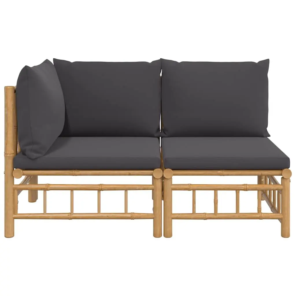 Outdoor Lounge Set with Grey Cushions