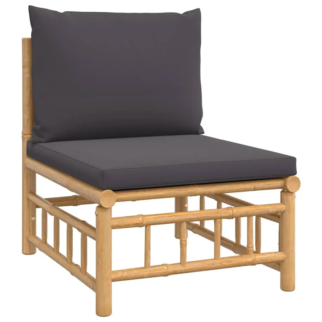 Outdoor Lounge Set with Grey Cushions