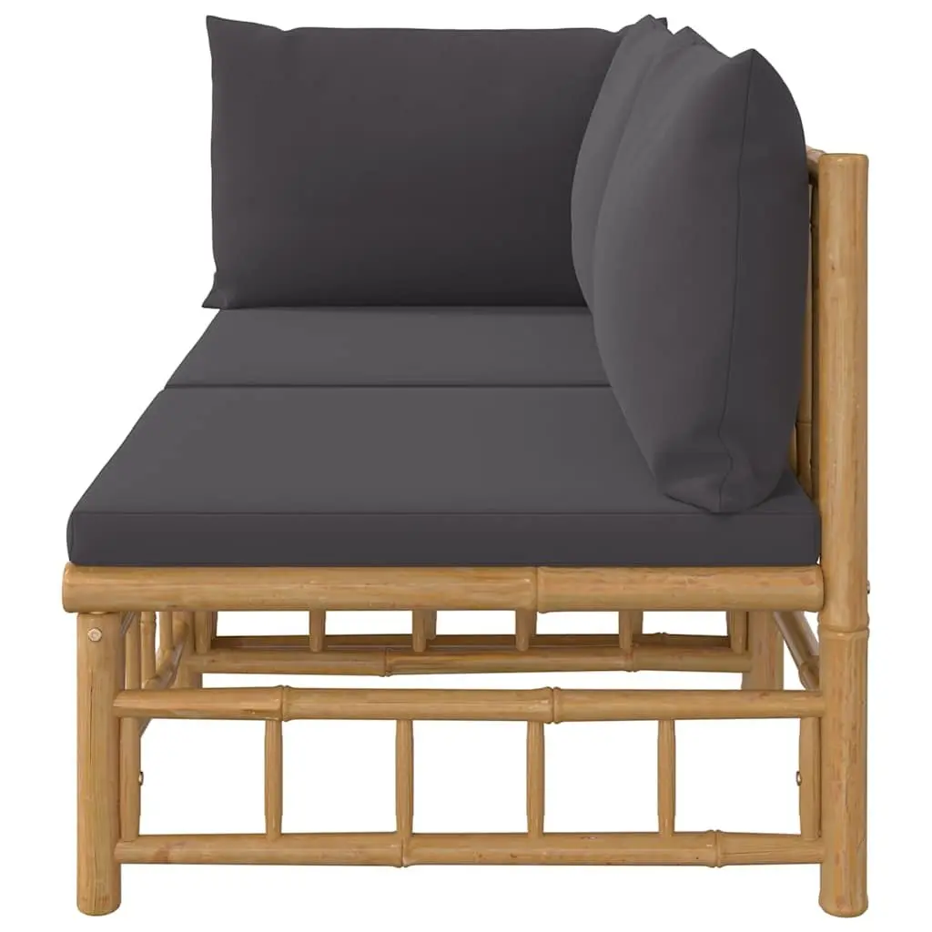 Outdoor Lounge Set with Grey Cushions