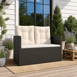 Comfortable and Durable 105cm Garden Bench with Cushions
