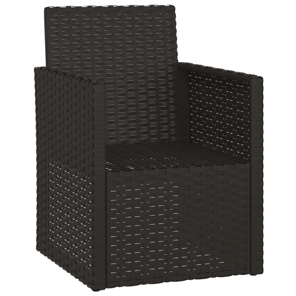 Outdoor Armchair with Cushions in Black