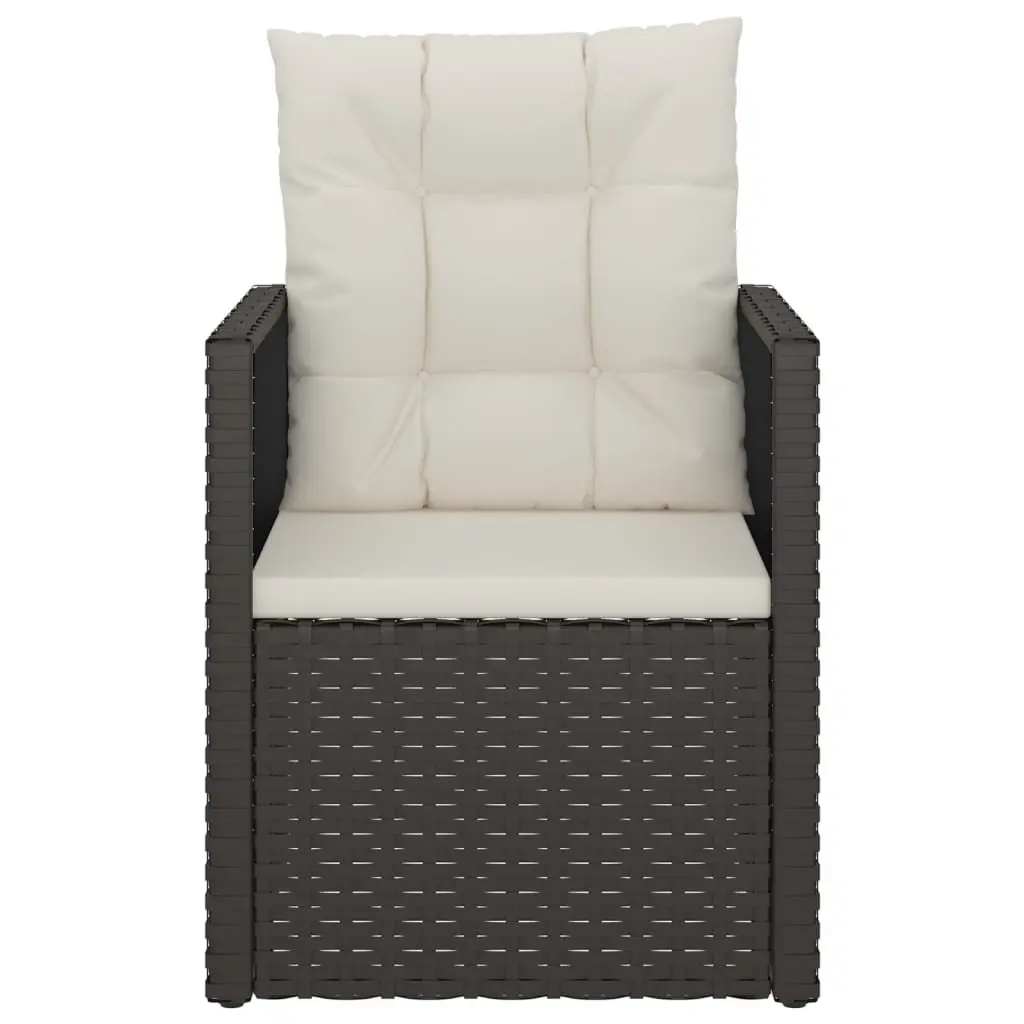 Outdoor Armchair with Cushions in Black