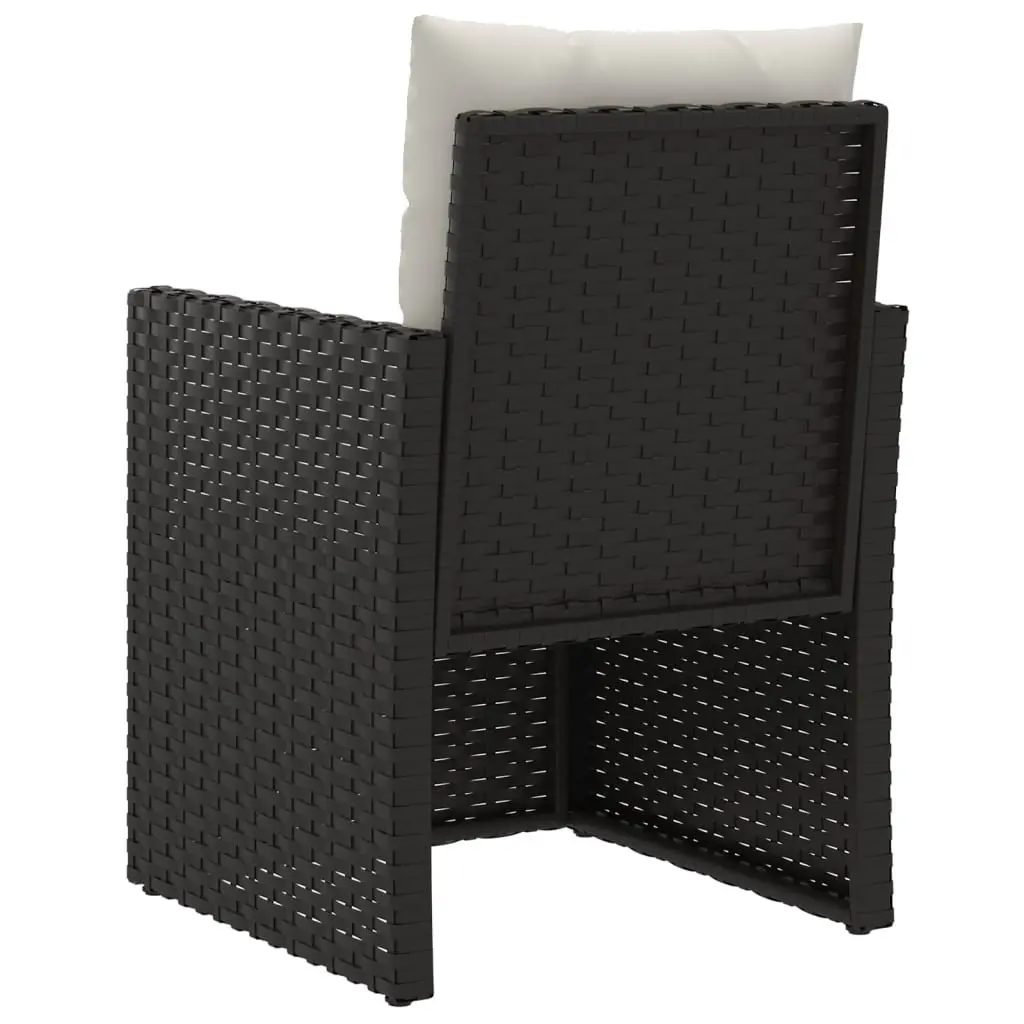 Outdoor Armchair with Cushions in Black