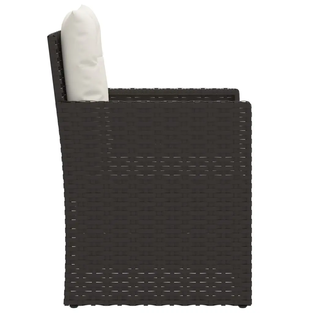 Outdoor Armchair with Cushions in Black