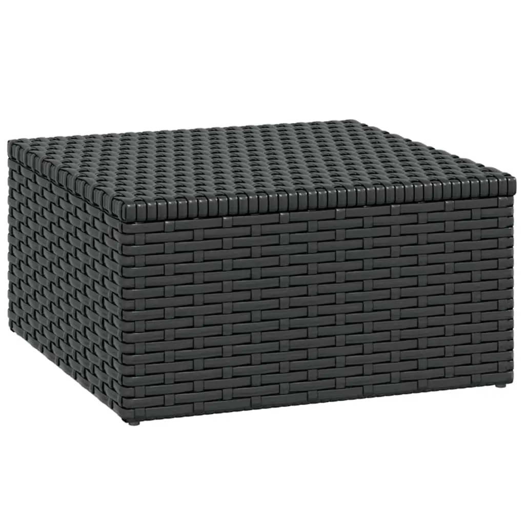 Outdoor Lounge Set Modular Seating Black Poly Rattan Furniture