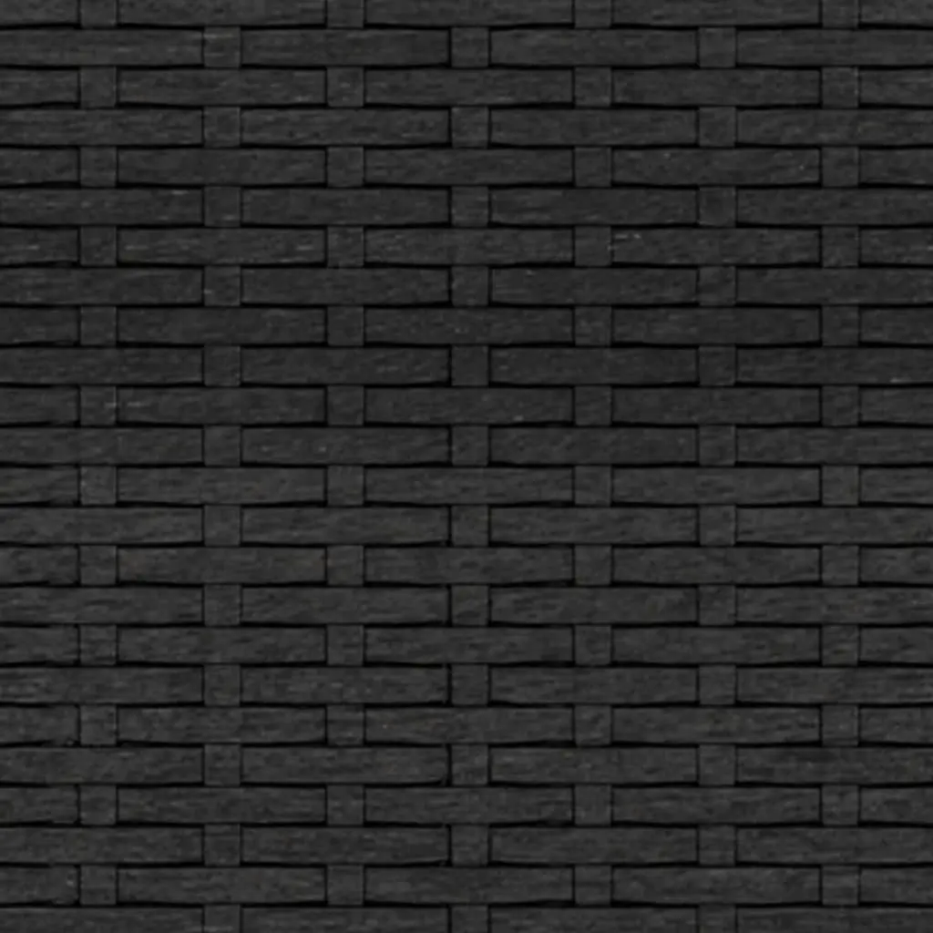 Outdoor Lounge Set Modular Seating Black Poly Rattan Furniture