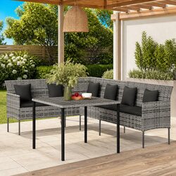 Comfortable and Reliable Grey Outdoor Dining Set