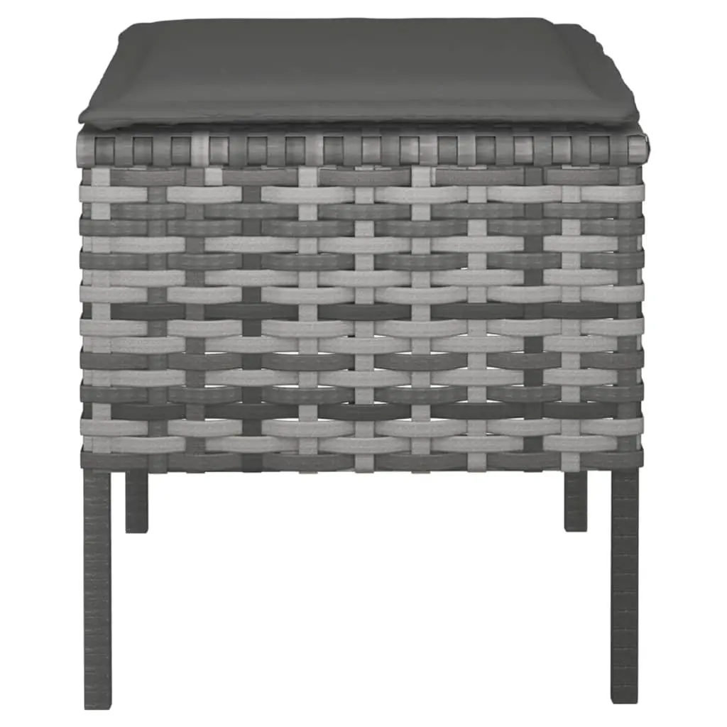 Grey Garden Footstools Set of 4 with Cushions