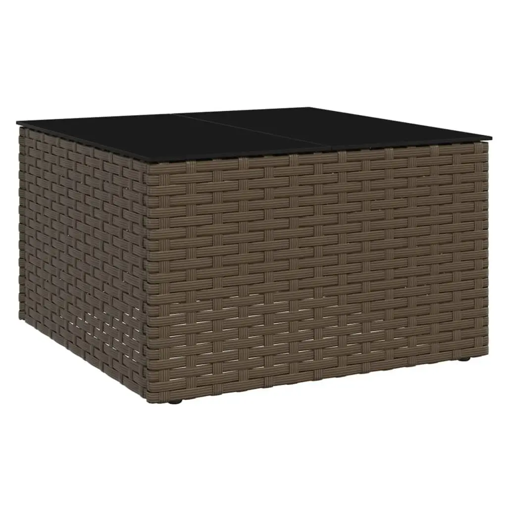 Garden Lounge Set 2 Piece Outdoor Furniture Cushions Brown Rattan