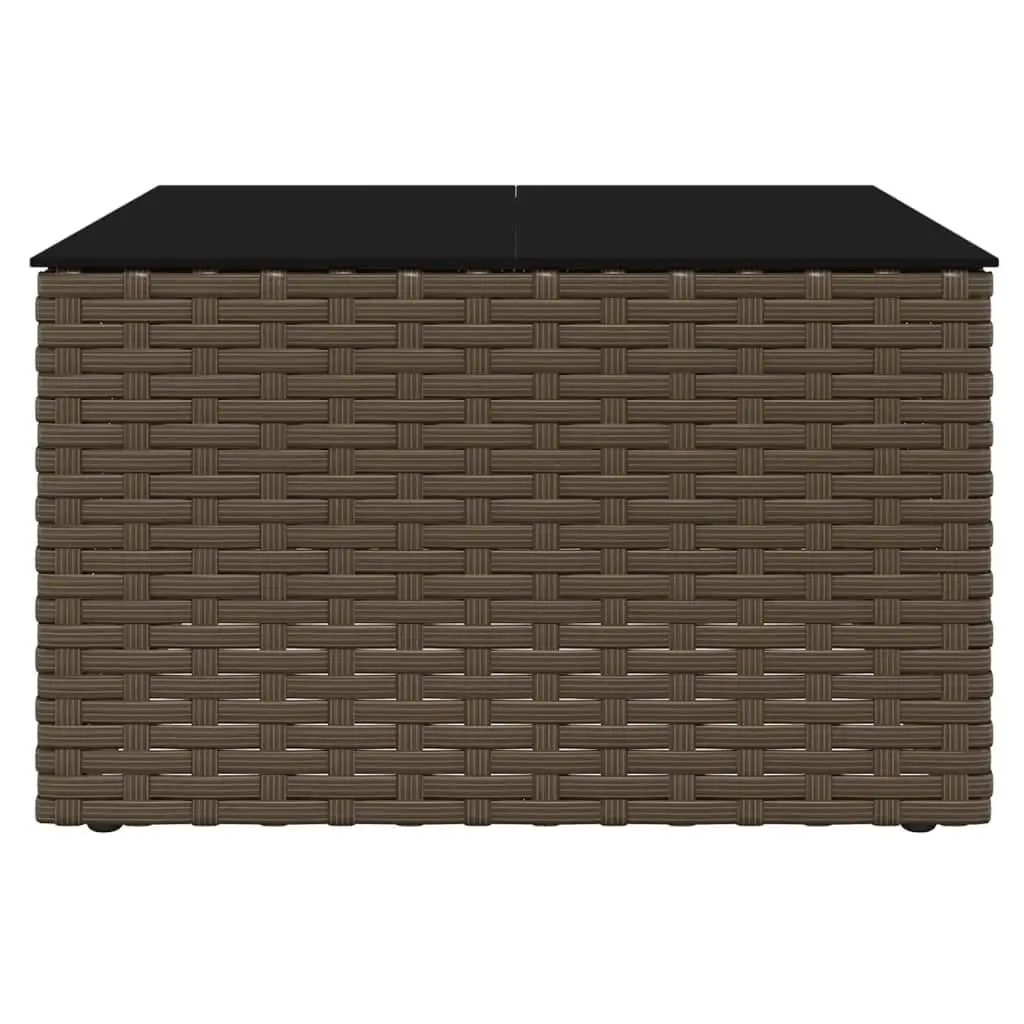 Garden Lounge Set 2 Piece Outdoor Furniture Cushions Brown Rattan