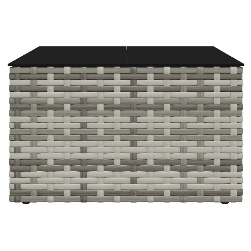 2 Piece Garden Lounge Set Grey Poly Rattan Outdoor Furniture