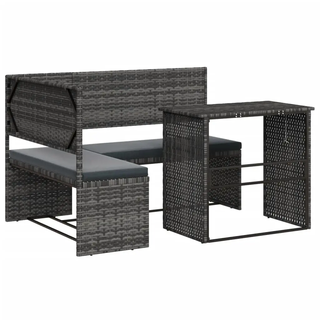 L-Shaped Garden Sofa Set with Table for Comfort