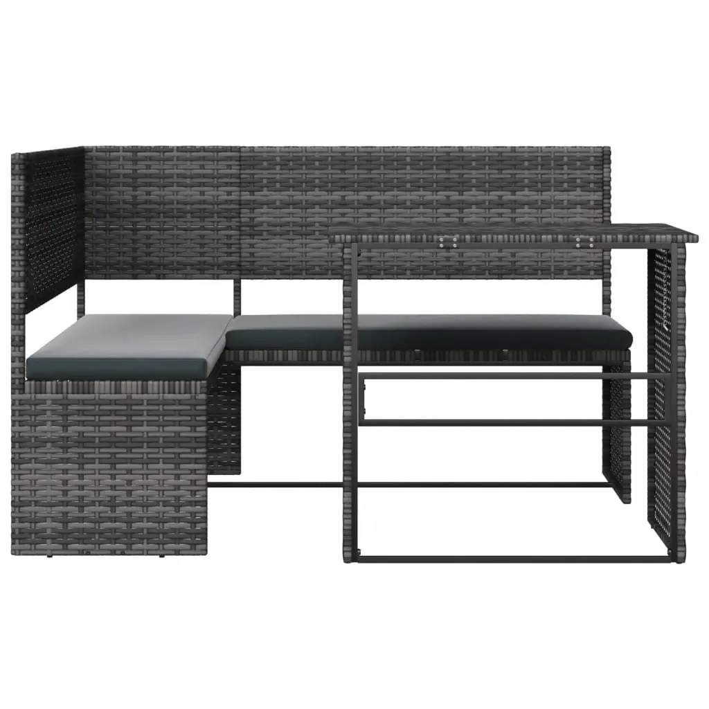 L-Shaped Garden Sofa Set with Table for Comfort