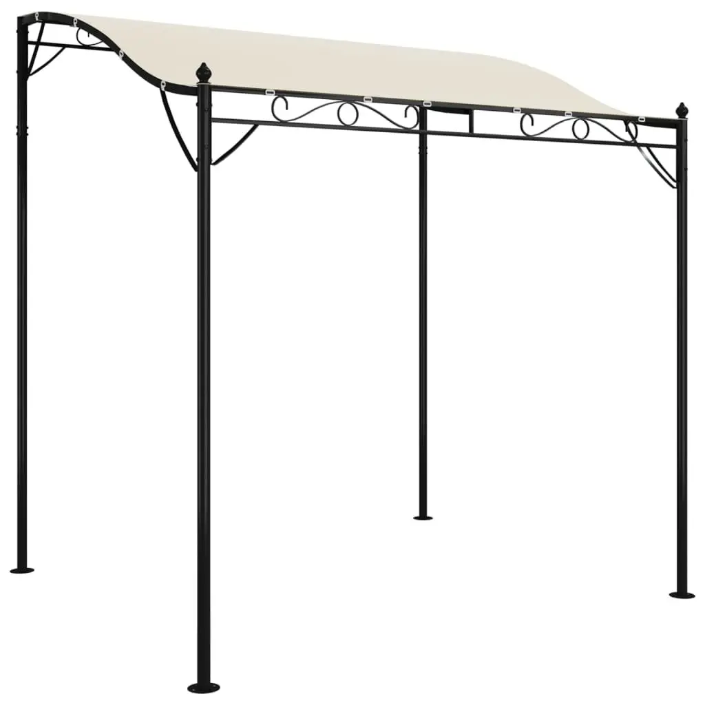 Outdoor Gazebo Tent Curved Top 2x2.3m Cream Water-Resistant Polyester Steel Frame