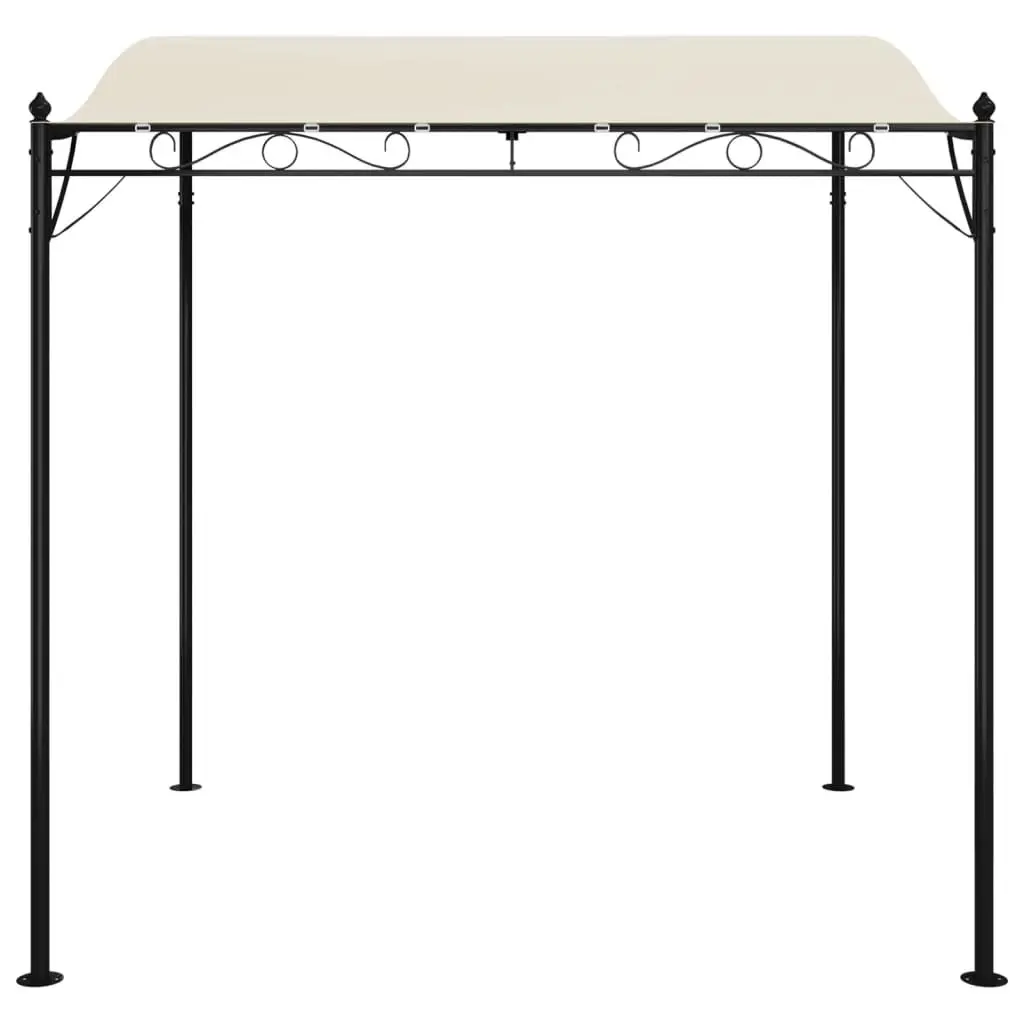 Outdoor Gazebo Tent Curved Top 2x2.3m Cream Water-Resistant Polyester Steel Frame