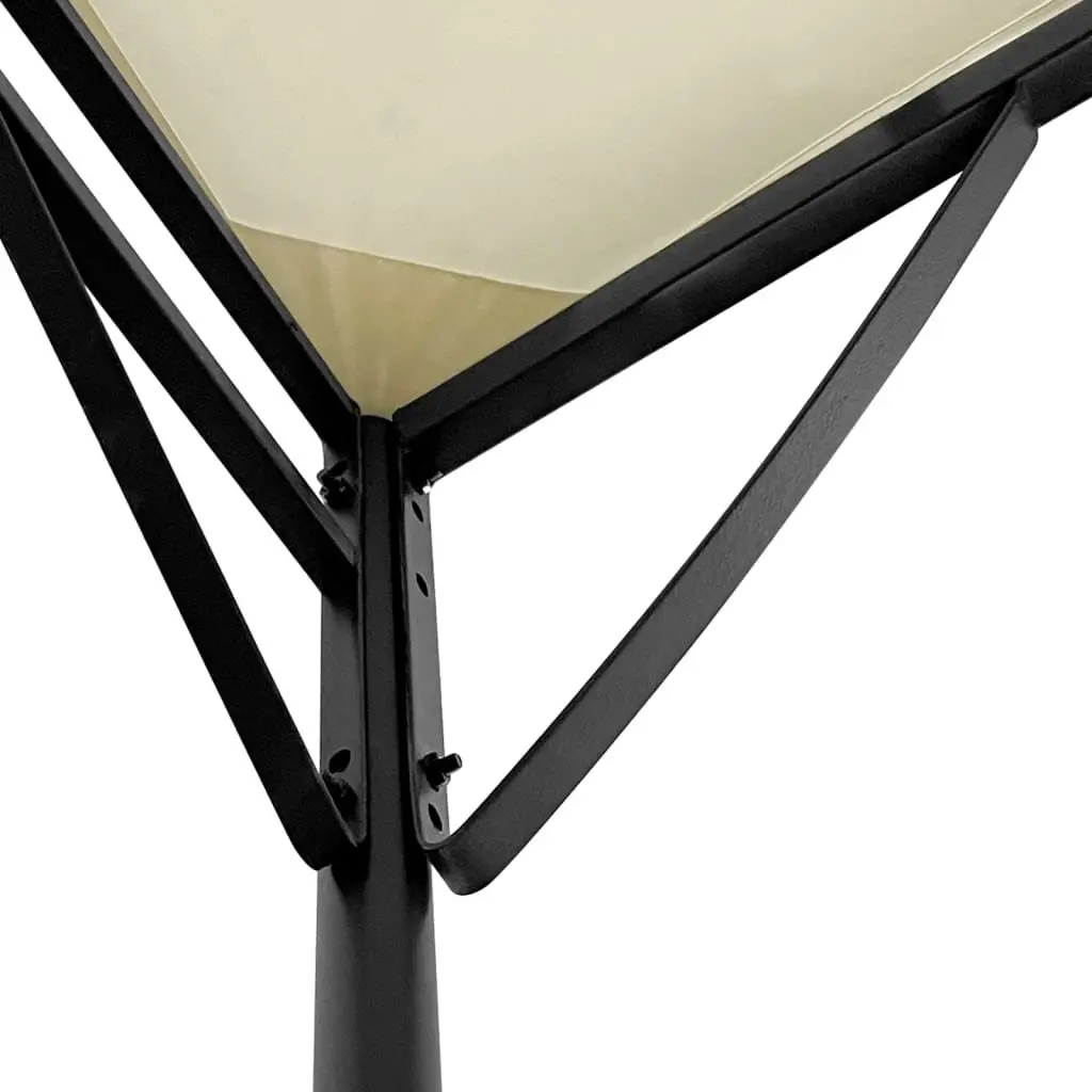 Outdoor Gazebo Tent Curved Top 2x2.3m Cream Water-Resistant Polyester Steel Frame