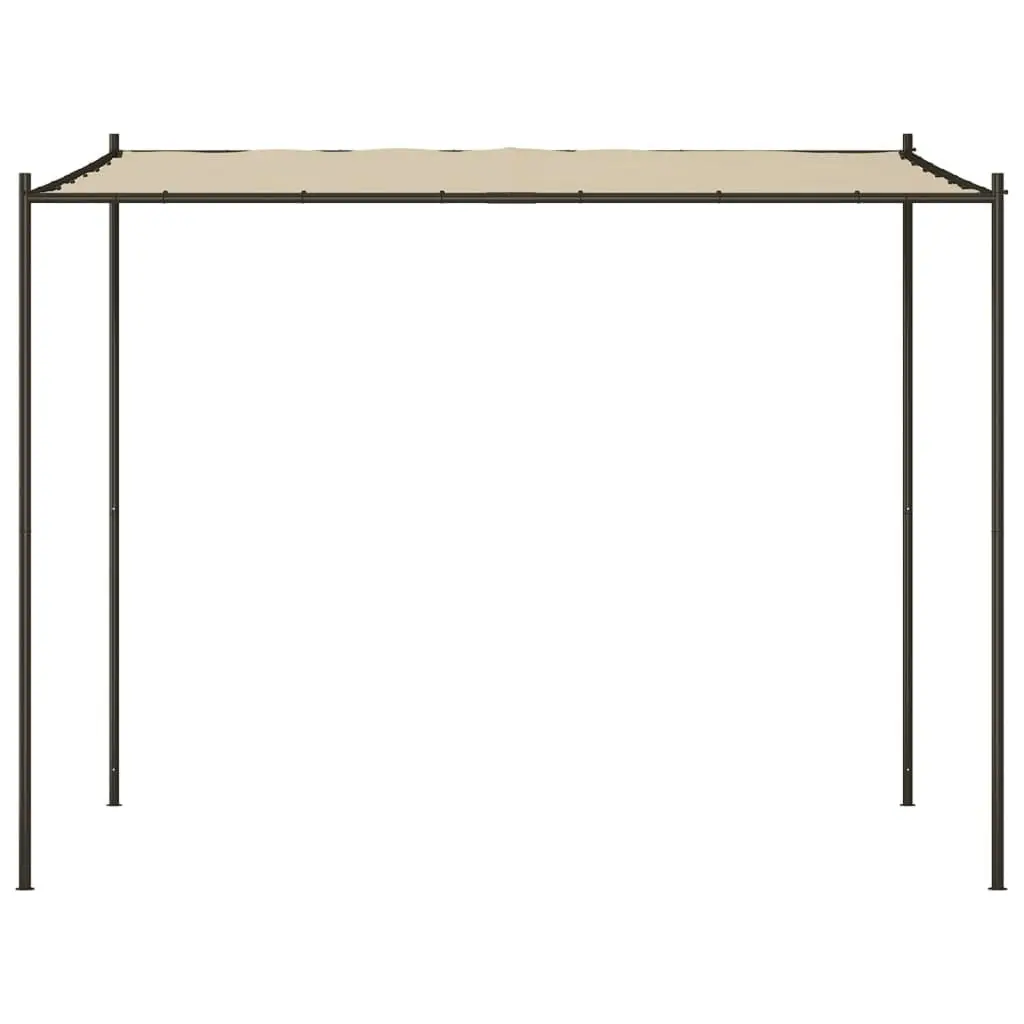 Gazebo Outdoor Canopy 3x3 m Beige Waterproof Polyester Steel Frame