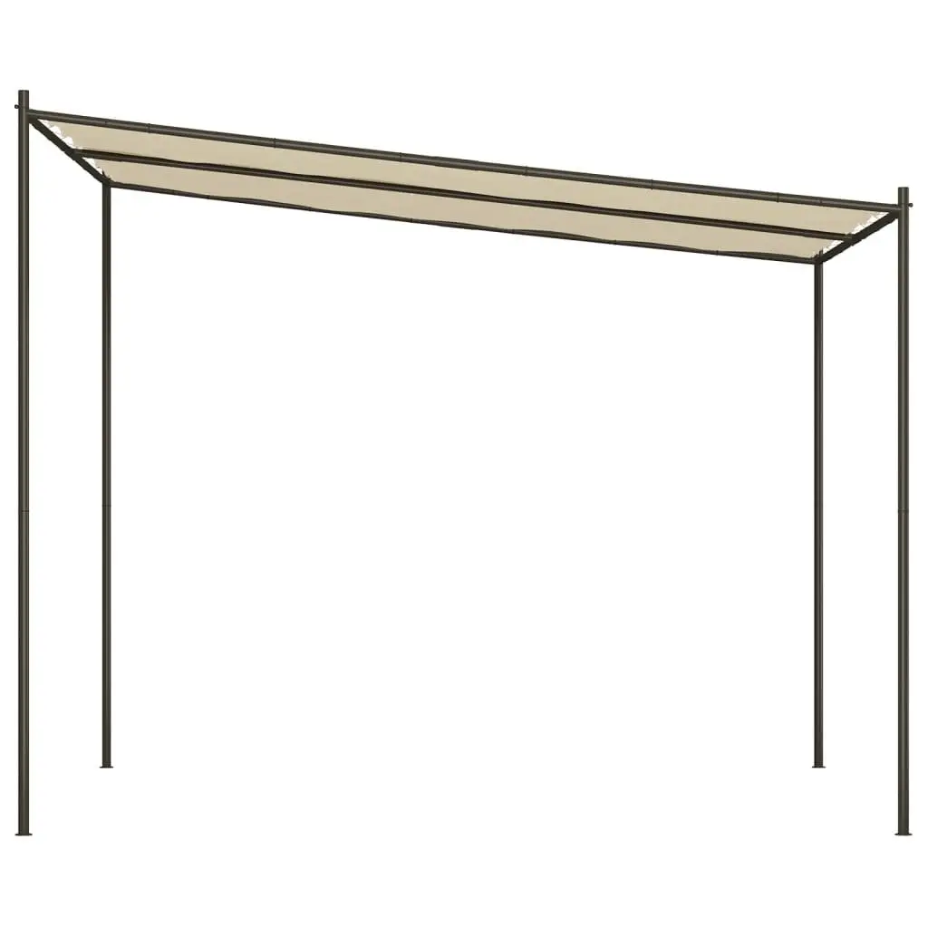 Gazebo Outdoor Canopy 3x3 m Beige Waterproof Polyester Steel Frame