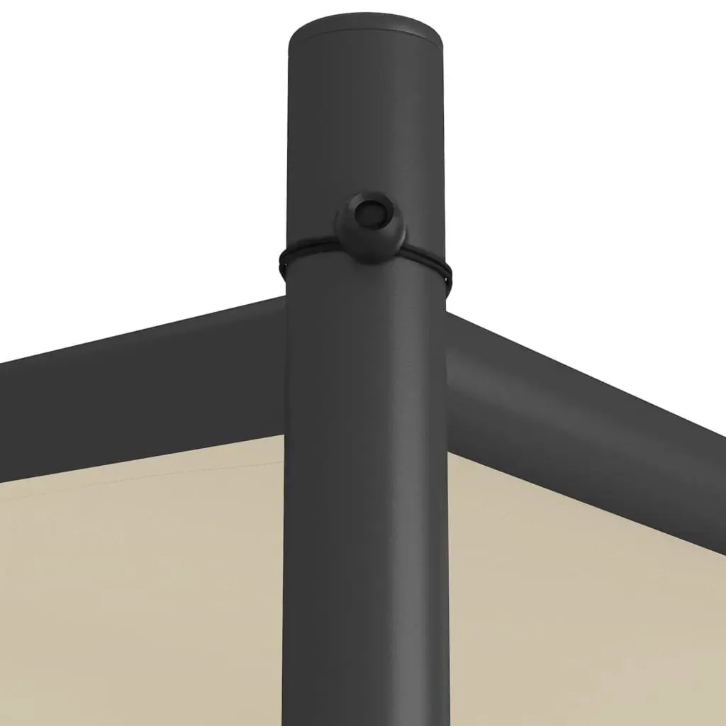 Gazebo Outdoor Canopy 3x3 m Beige Waterproof Polyester Steel Frame
