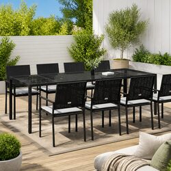 Reliable Black Outdoor Dining Table for Gatherings