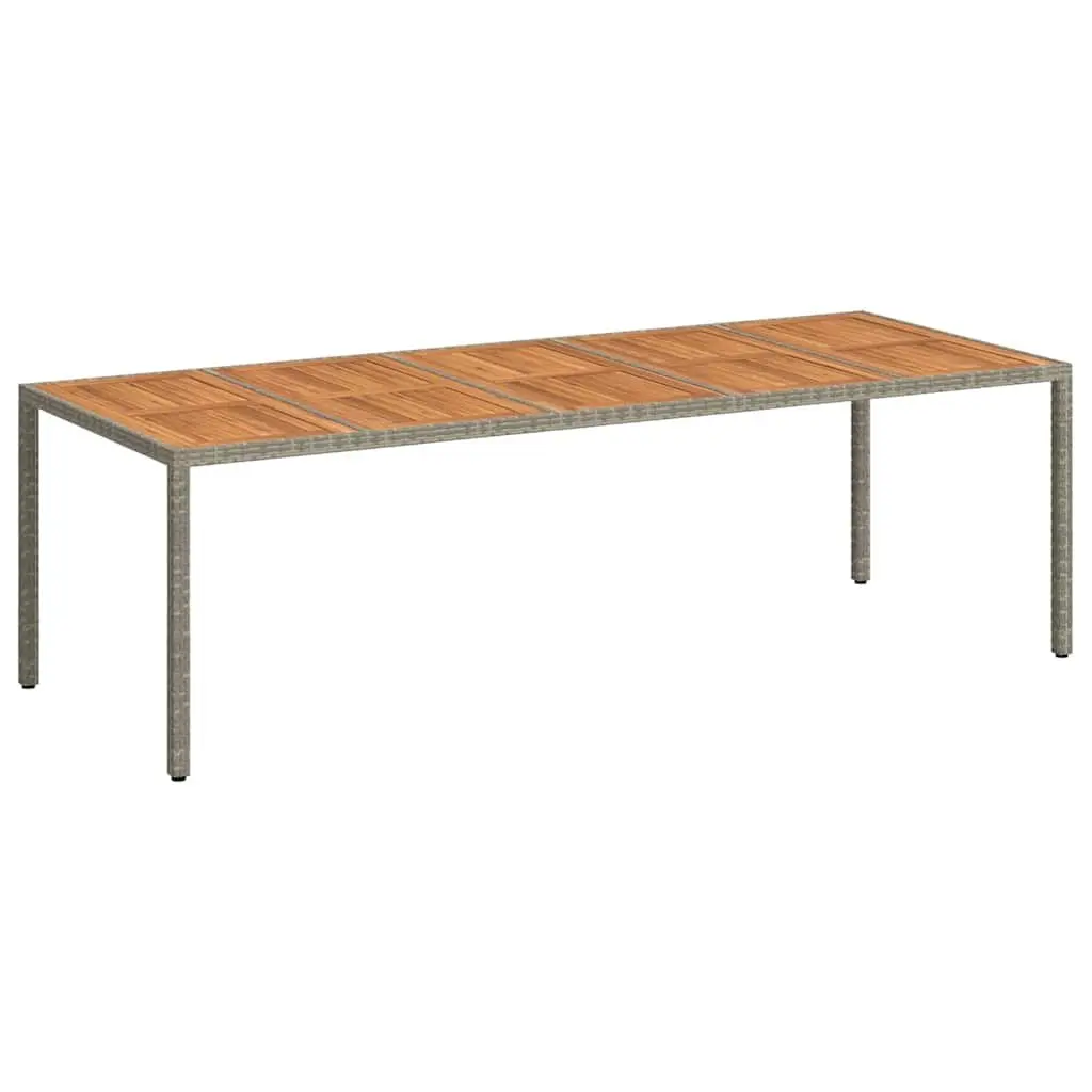 Grey Poly Rattan Garden Dining Table