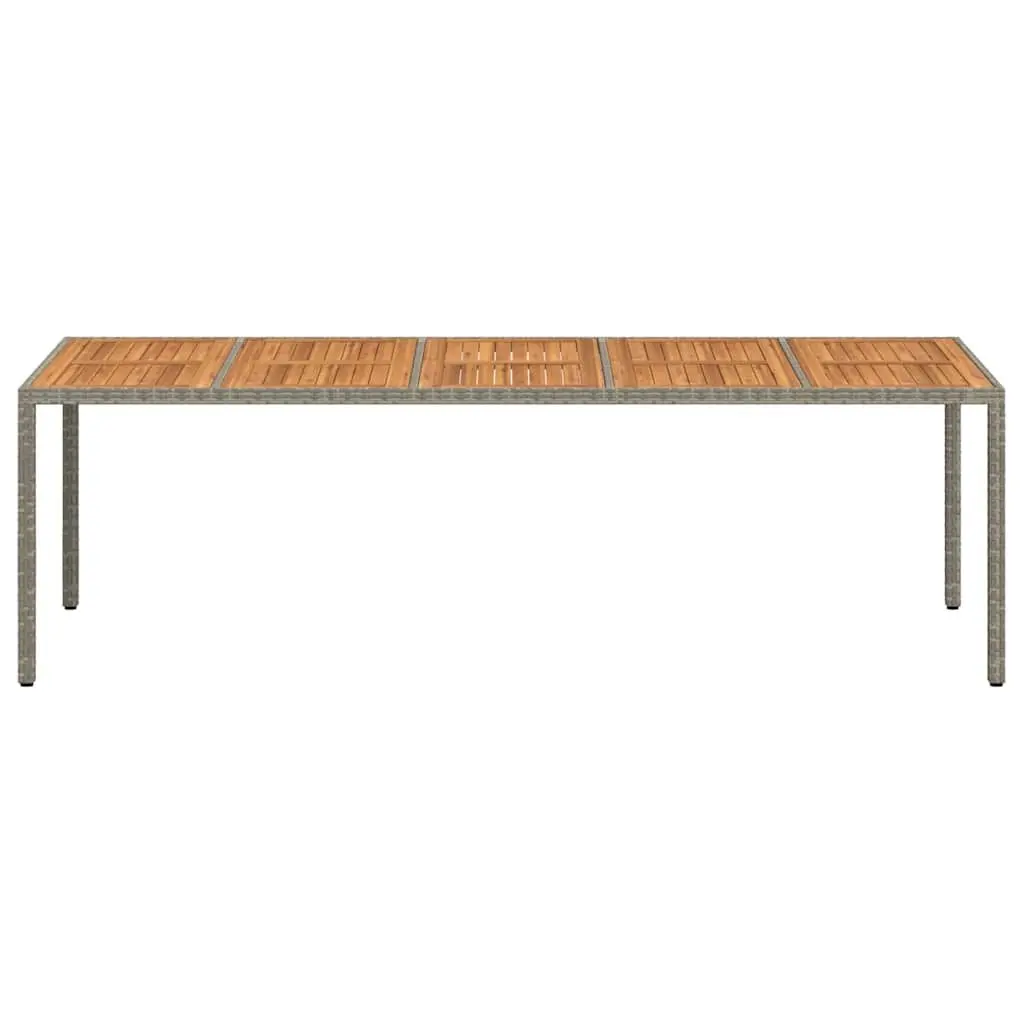 Grey Poly Rattan Garden Dining Table